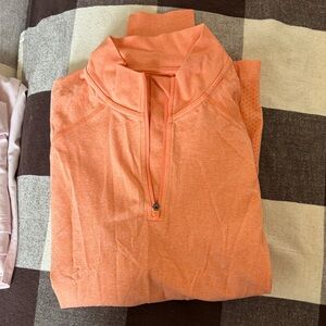 Figs Women's Cowl Neck Orange Sweater